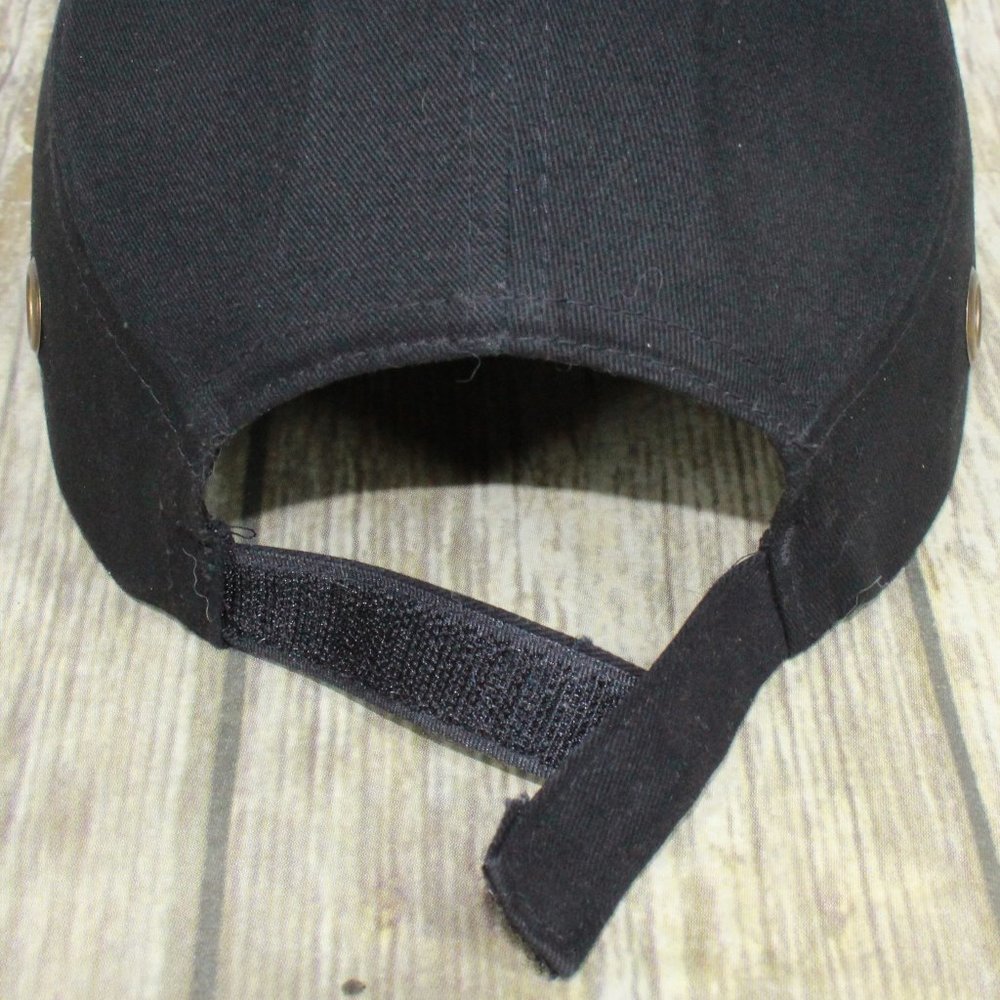 Condor Black Cotton Hook and Loop Vented Bump Cap Baseball Style - Picture 10 of 10